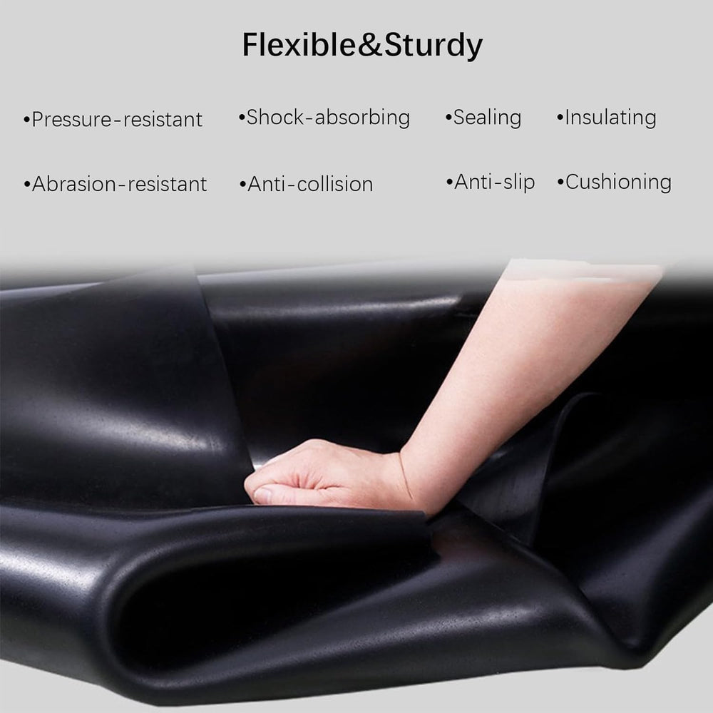 HooTown Solid Rubber Sheets Strips, No Adhesive Neoprene Rubber Rolls Seal