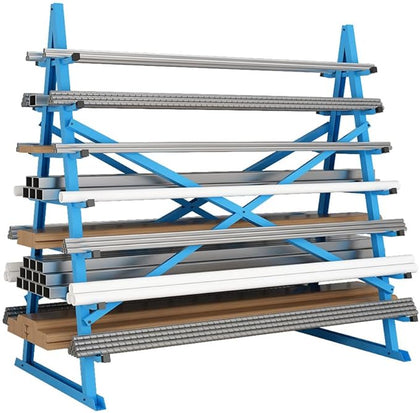 Yeeoy Steel Horizontal Storage Rack, 7 Tier Detachable Lumber Storage Rack