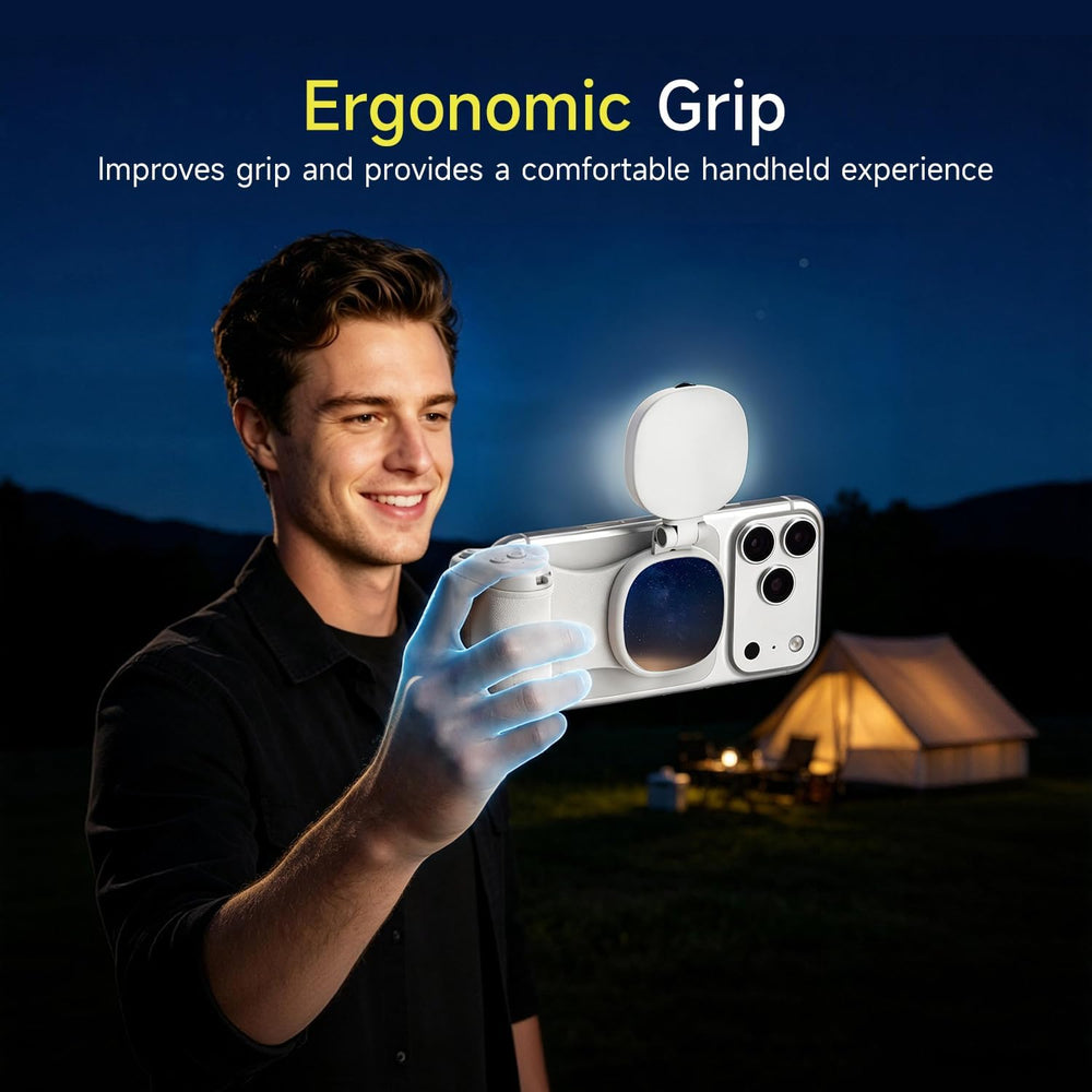 Magnetic Camera Grip & Selfie Light Kit with Wireless Shutter