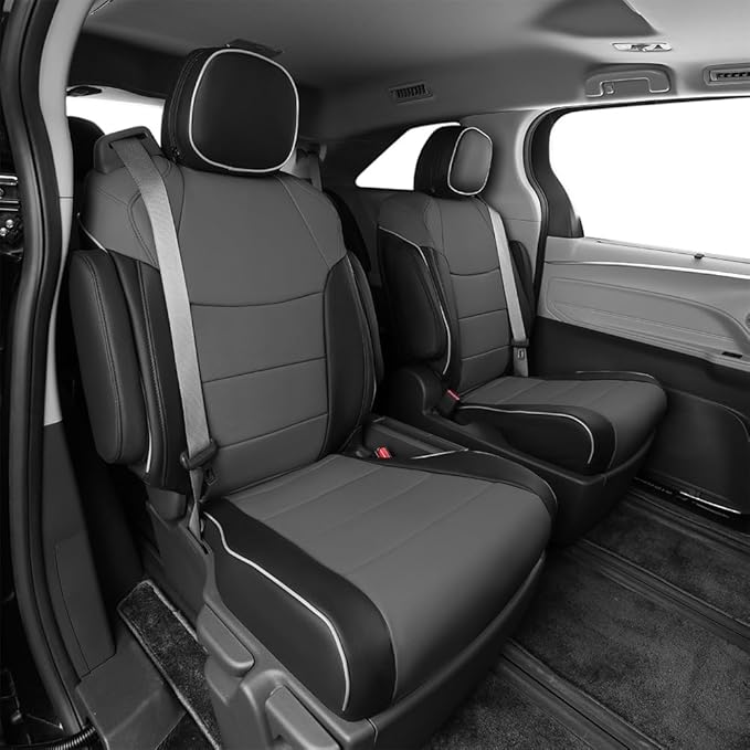 EKR Sienna Seat Covers for 2021 2022 2023 2024 2025 Toyota Sienna LE, 8 Seats