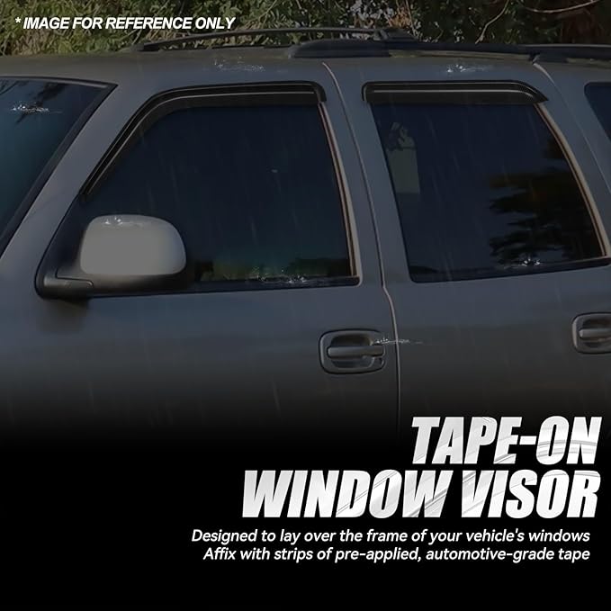 Auto Dynasty 4PCS Carbon Fiber Pattern Window Visors Compatible
