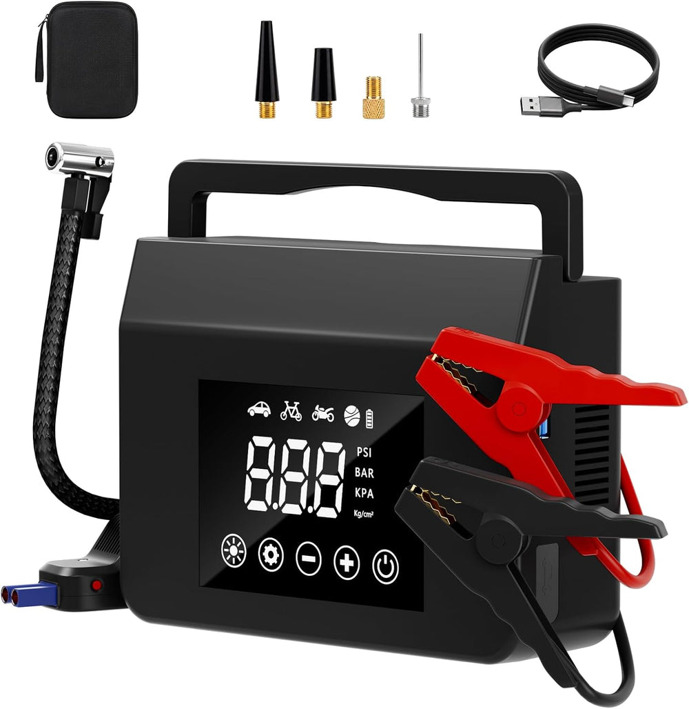 4000A Portable Jump Starter, Car Battery Jump Starter with Air Compressor