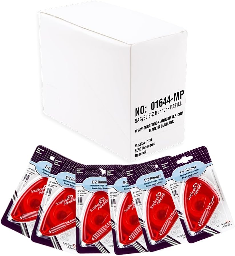 Scrapbook Adhesives E-Z Runner Permanent Adhesive Dispenser, 33 Feet-Set of 6...