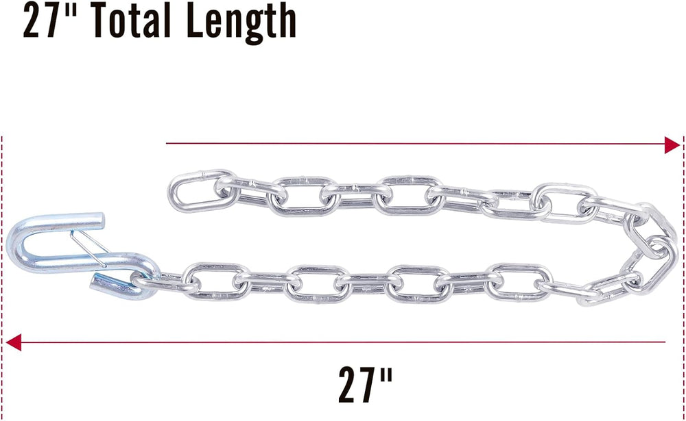 27" Trailer Safety Chain Kit w/ 5/16" Hooks 7000 lbs 2PK