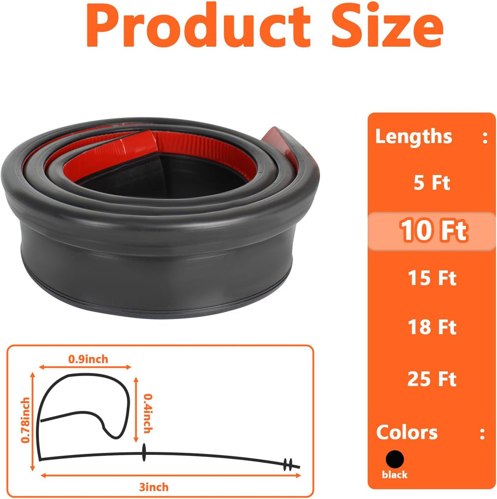 RV Slide Out Rubber Seal RV 2” Wiper Weather Stripping Seal & 1” EKD D Bulb