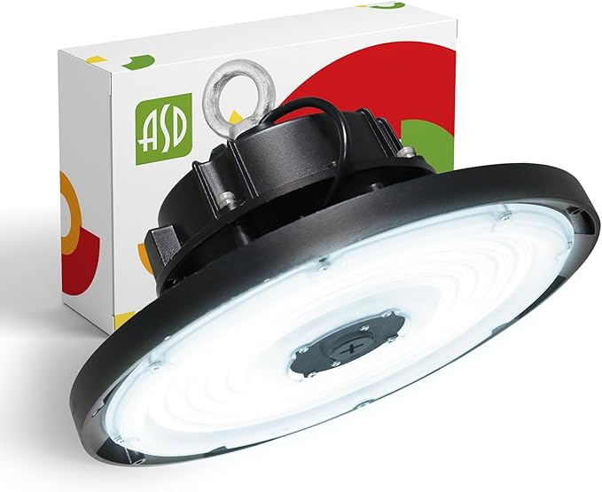ASD LED High Bay UFO Light Fixture, Commercial Shop Lighting | Dimmable