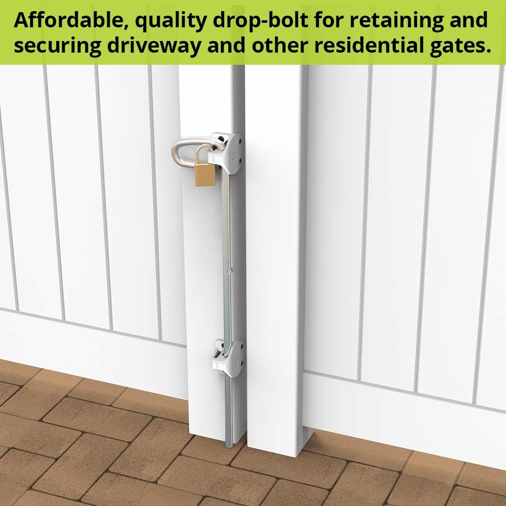 D&D TECHNOLOGIES QB224 Q-Bolt Drop Bolt, Padlockable with Padlock Storage...