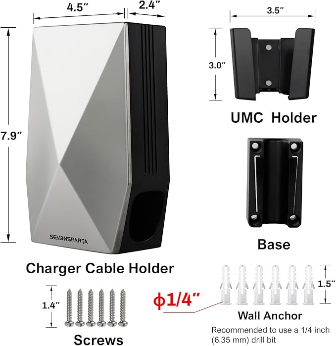 Upgraded Aluminum Charging Cable Holder