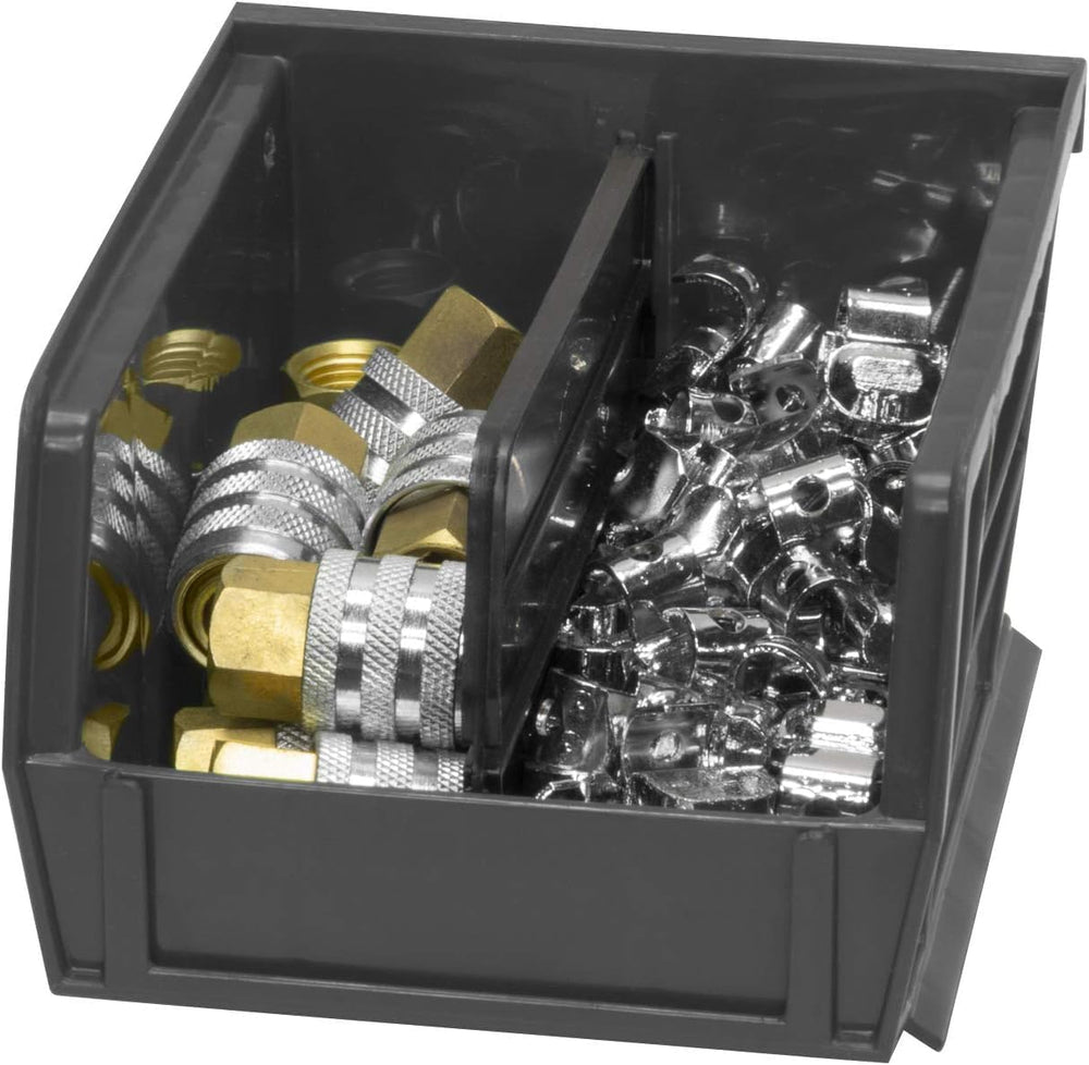 Akro-Mils 30210 AkroBins Plastic Storage Bins, 5"x4"x3", Black...