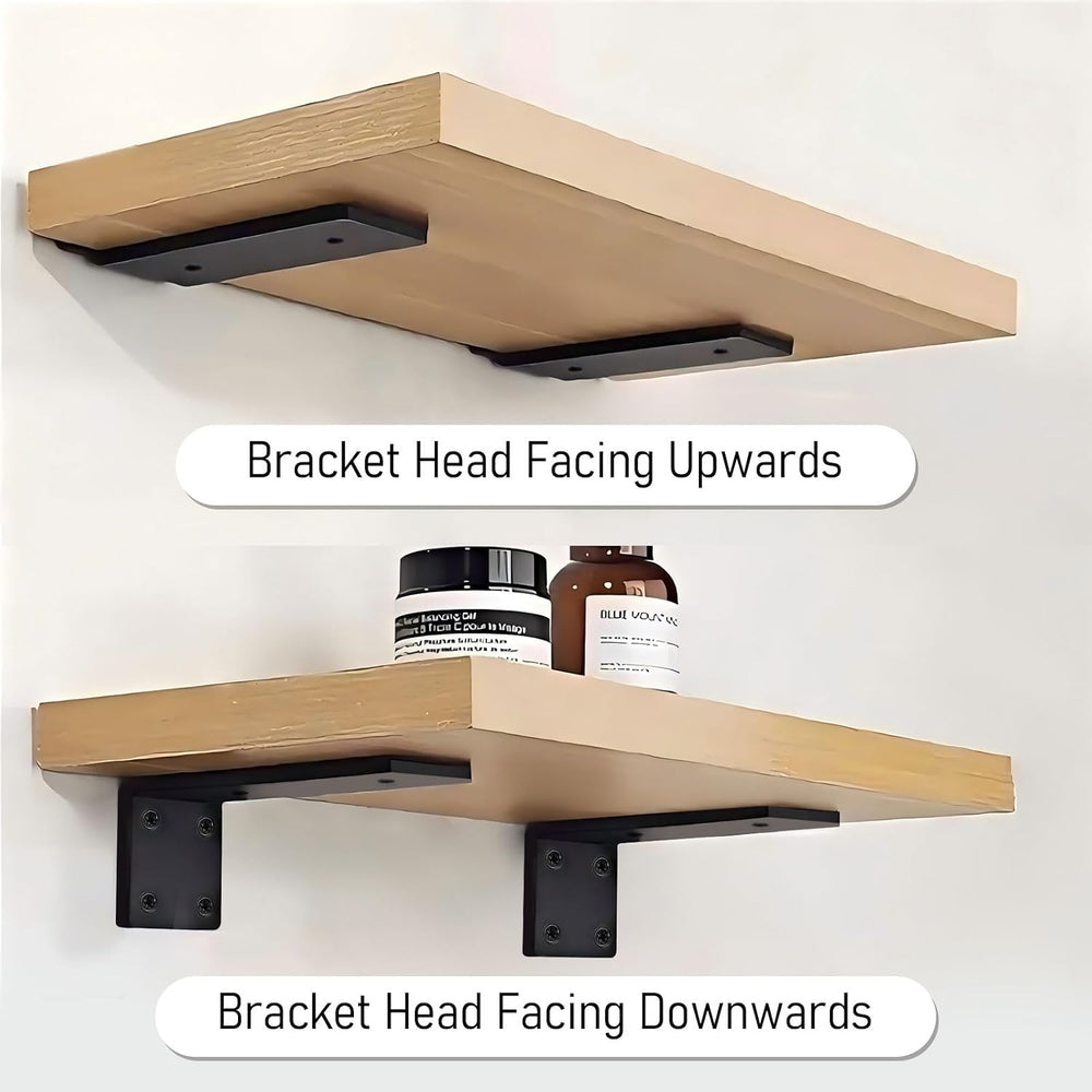 Floating Shelf Brackets Heavy Duty 10 Inch Long Hidden L Shelf Bracket Wall S...