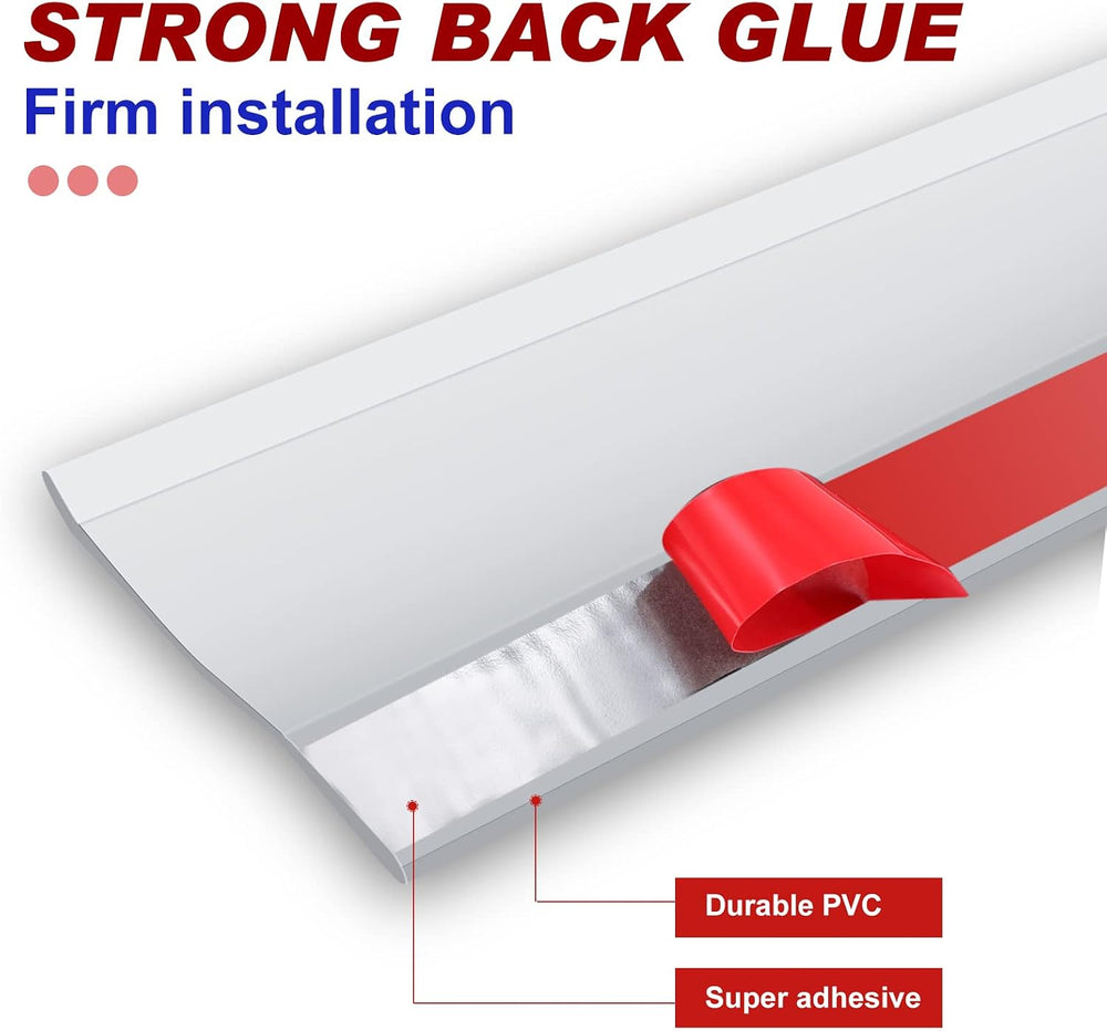 Nuogo 50 ft Garage Door Seals Top and Sides, White