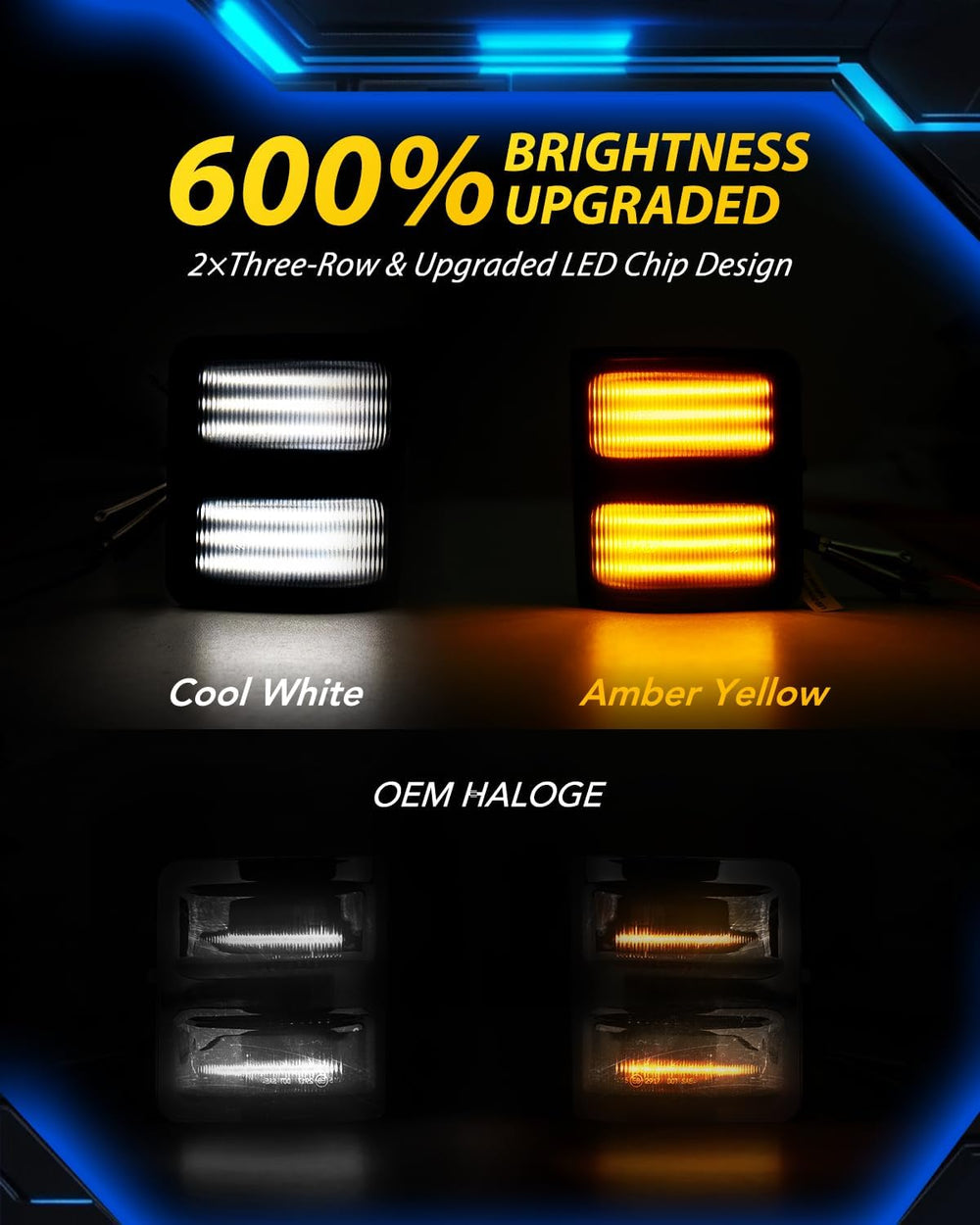 AUTOONE LED Sequential Switchback Side Mirror Marker Lights For 2008-2016 F25...