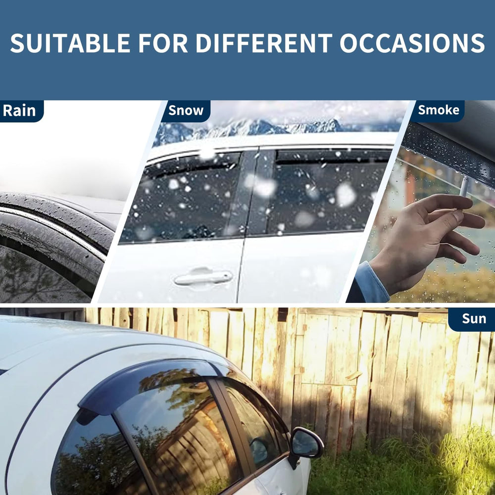 4PCS Rain Guards Window Visors Wind Deflector Fits for 1996-2000 Honda Civic ...