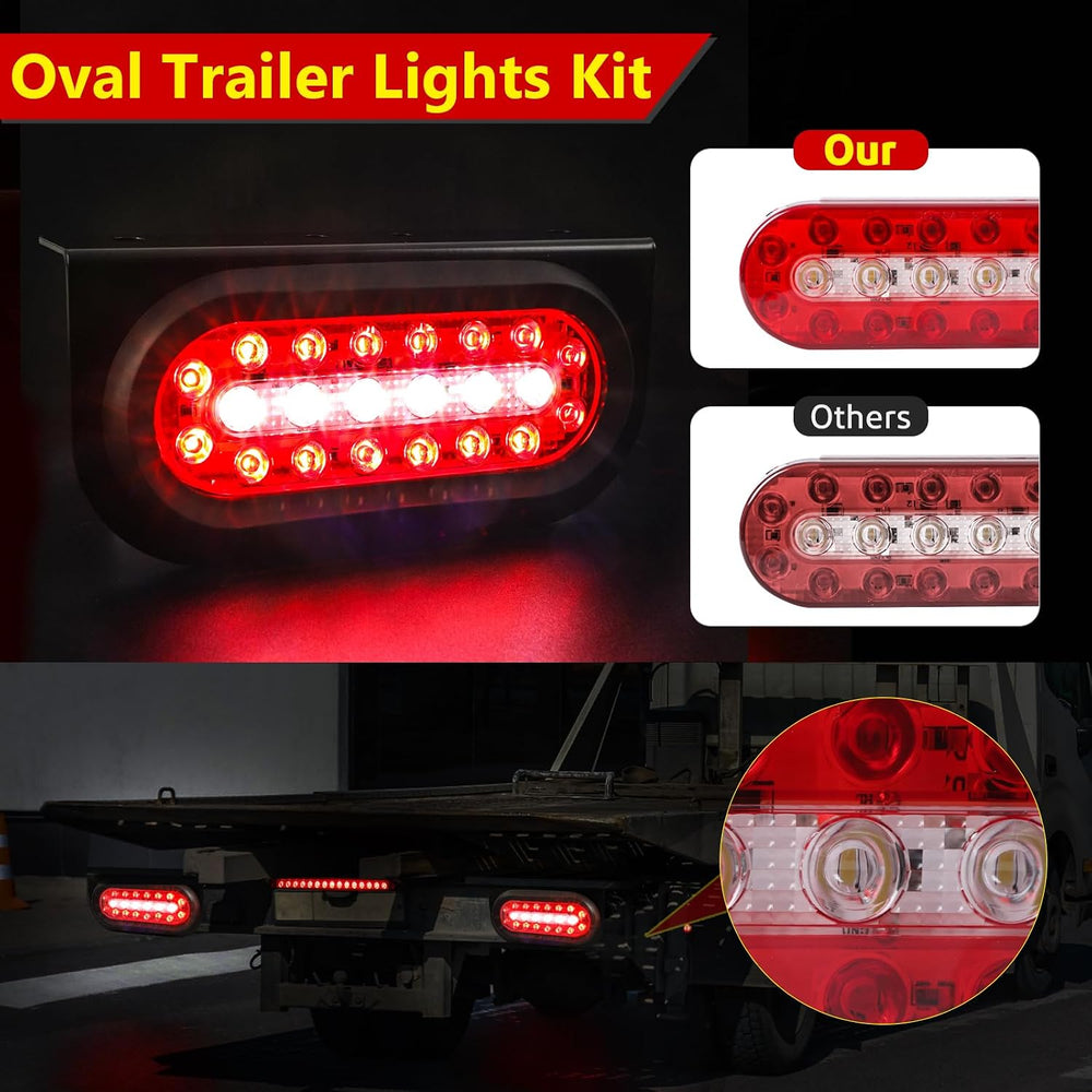 LIMICAR Trailer Lighting Kit with Backup Lights and 25FT 5-Pin Harness