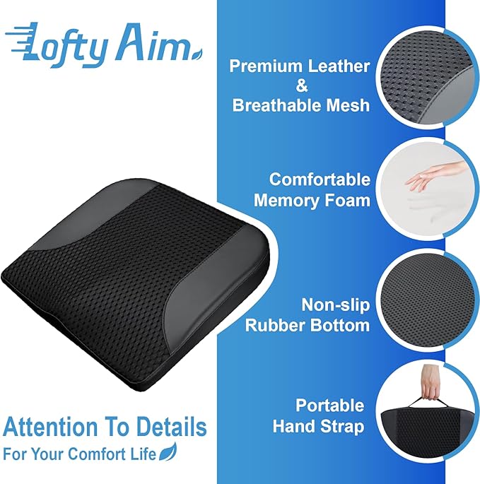 Car Seat Cushion, Comfortable Memory Foam Seat Pillow