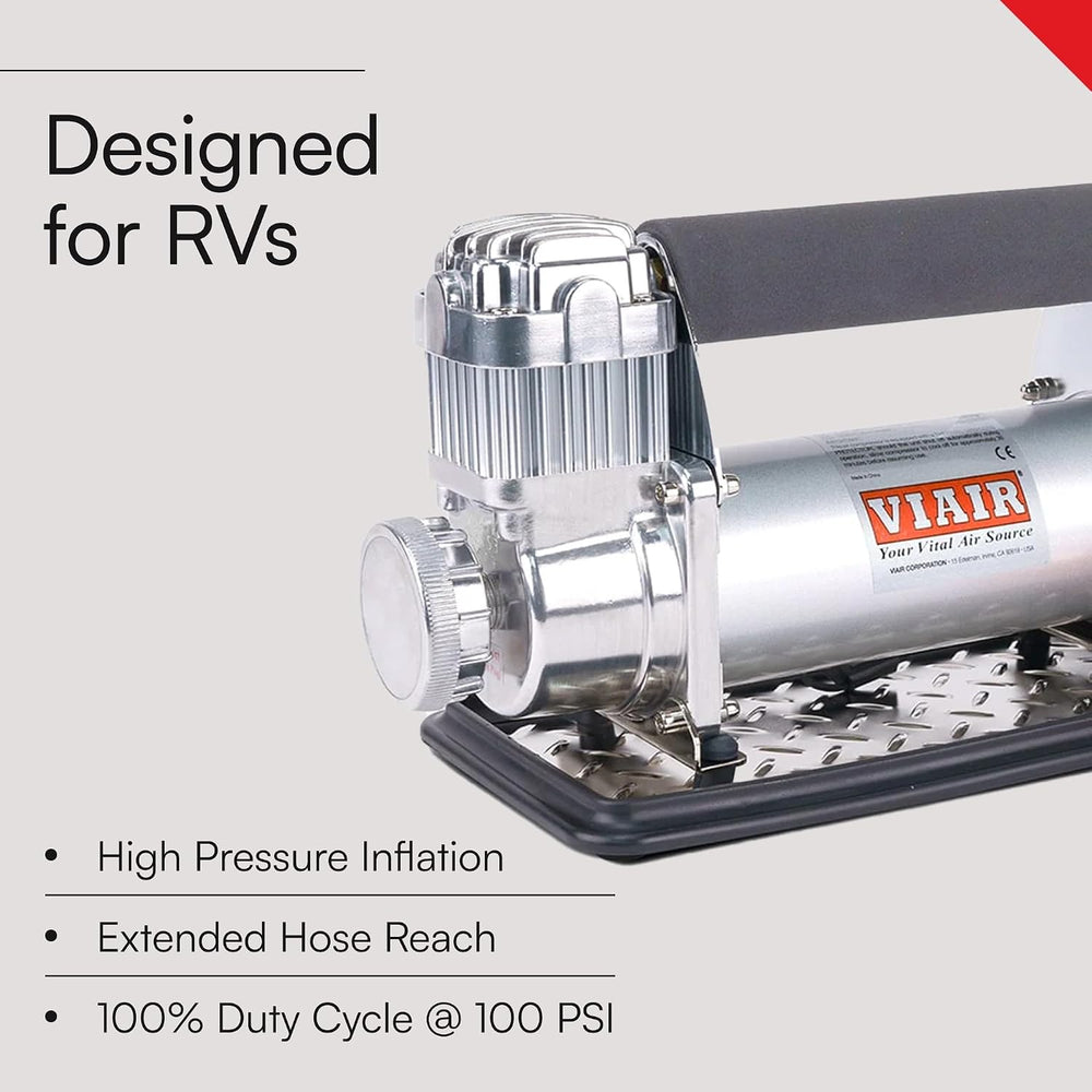 VIAIR 450P-RV Automatic 12V Air Compressor, 150 PSI for RVs and Trucks