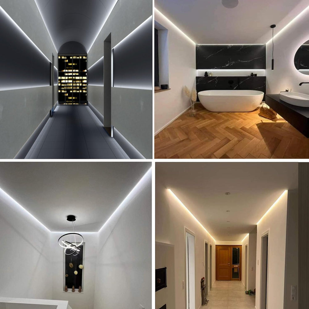 Plaster LED Channel,Trim Edge Drywall LED Strip Light Channel 6x2m