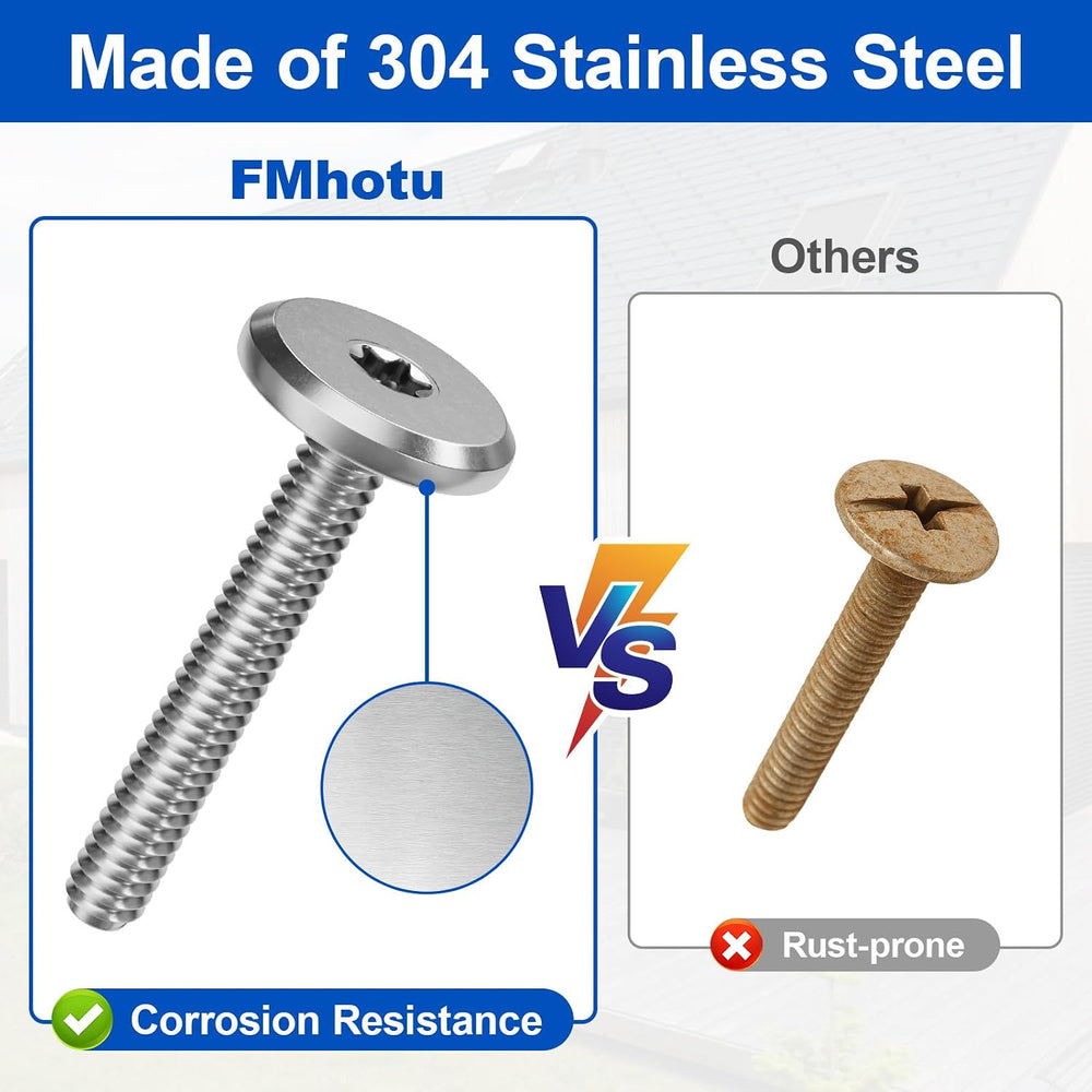 200pcs Hurricane Sidewalk Bolt and Anchor Kit Stainless Steel Shutter Screw