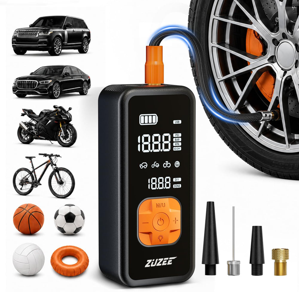 Tire Inflator Portable Air Compressor with Digital Gauge, 150 PSI Tire Pump