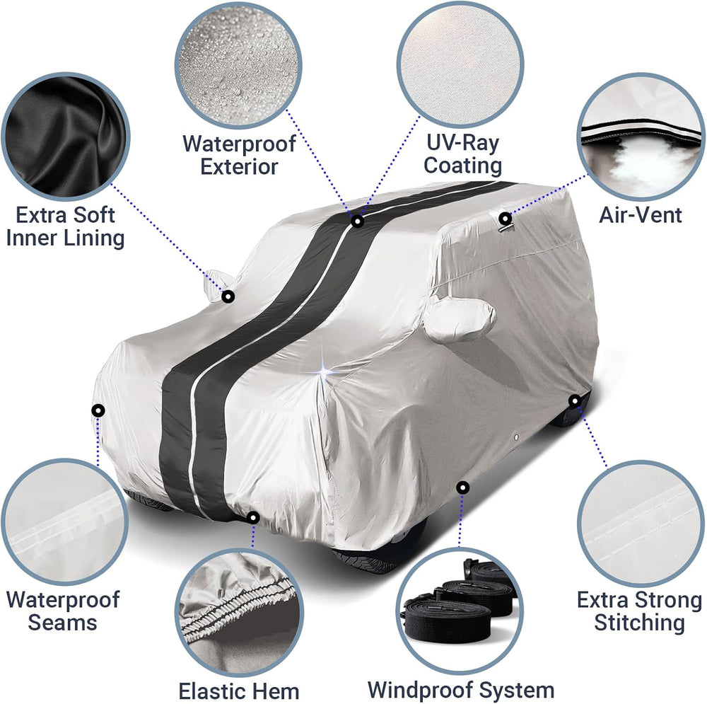 iCarCover Car Cover Waterproof All Weather for 1946-60 Chevy Sedan Delivery