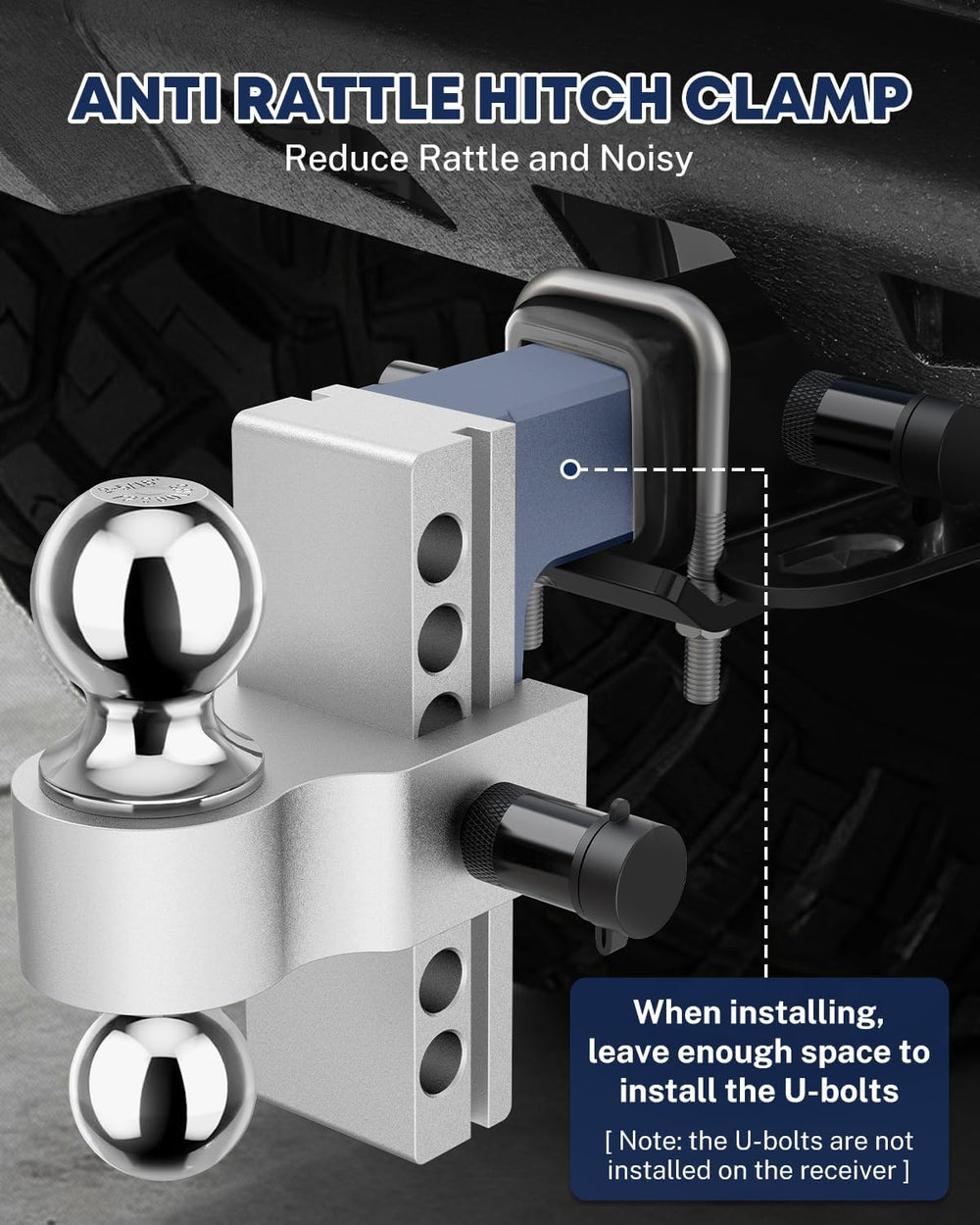 Kohree 6" Adjustable Trailer Hitch for 2" & 2.5" Receiver,...