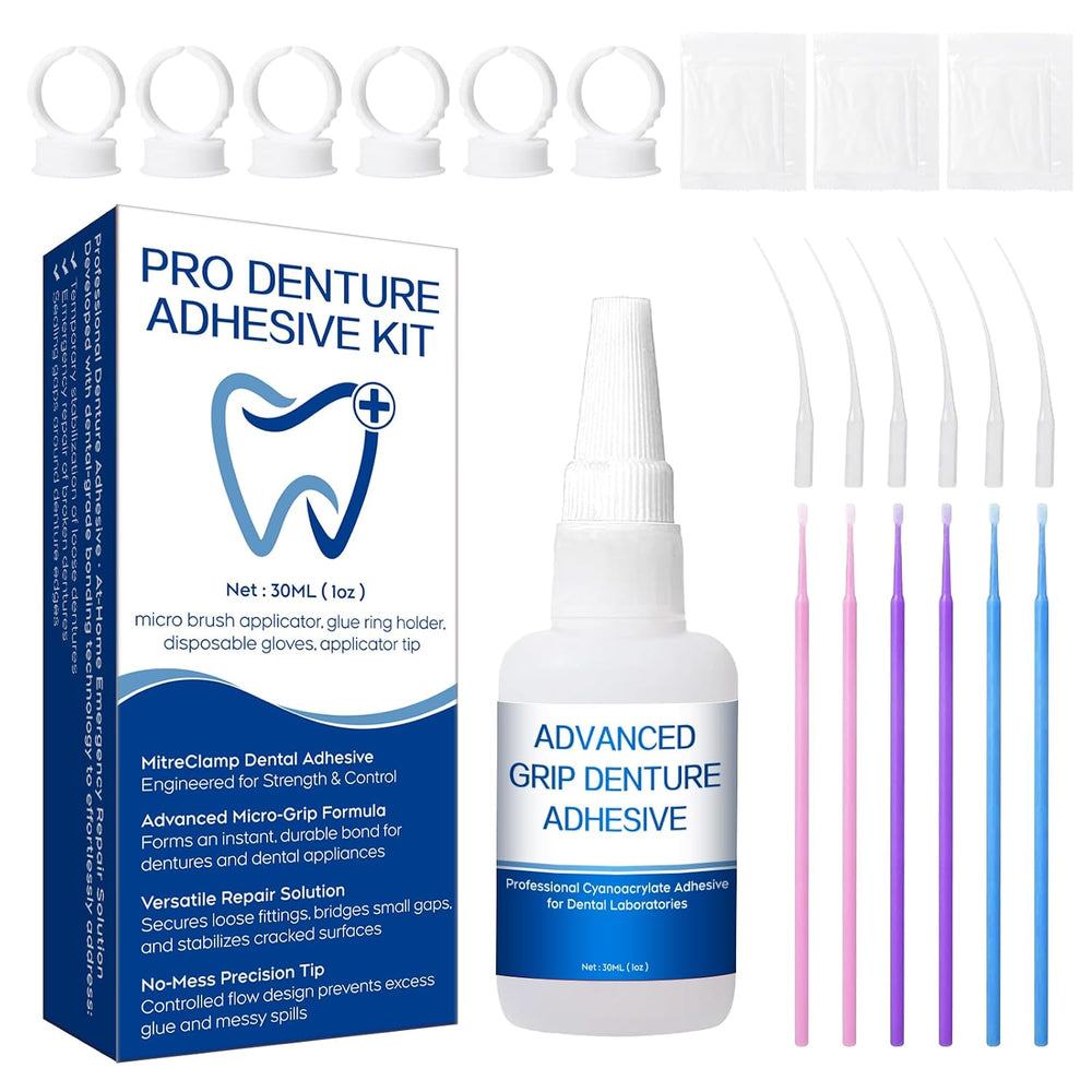 Dental Lab Bonding Glue for Dentures & Lab Tools, 1oz, Blue