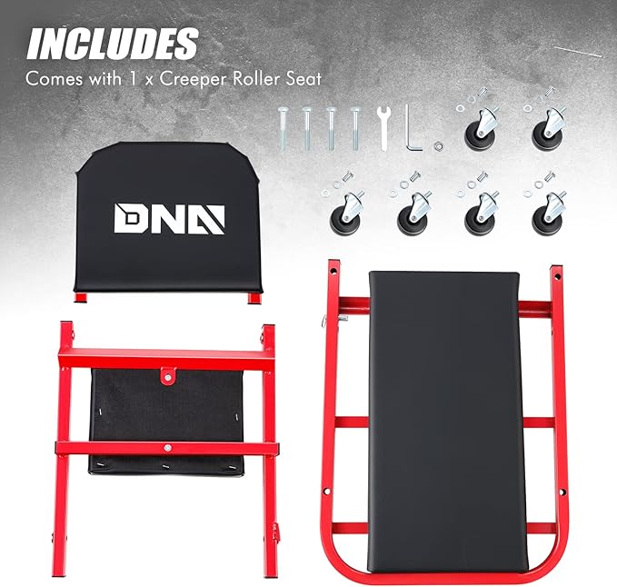 ‎DNA MOTORING TOOLS-00186 40 Inches 2 IN 1 Rolling Folding Car Creeper/Seat (...