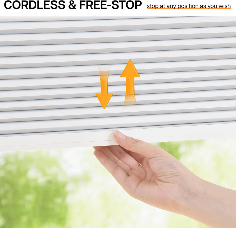 LazBlinds 100% Blackout Cellular Shade, White 45" x72"