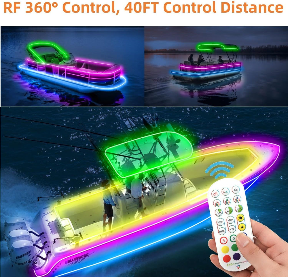 Marine Submersible Boat LED Strip Lights, 50FT IP68 Waterproof