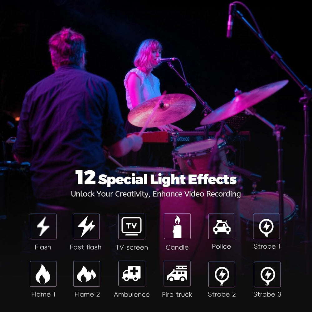 PHOTOOLEX RGB Photography Spotlight, Photography Flashlight, Optical Snoot