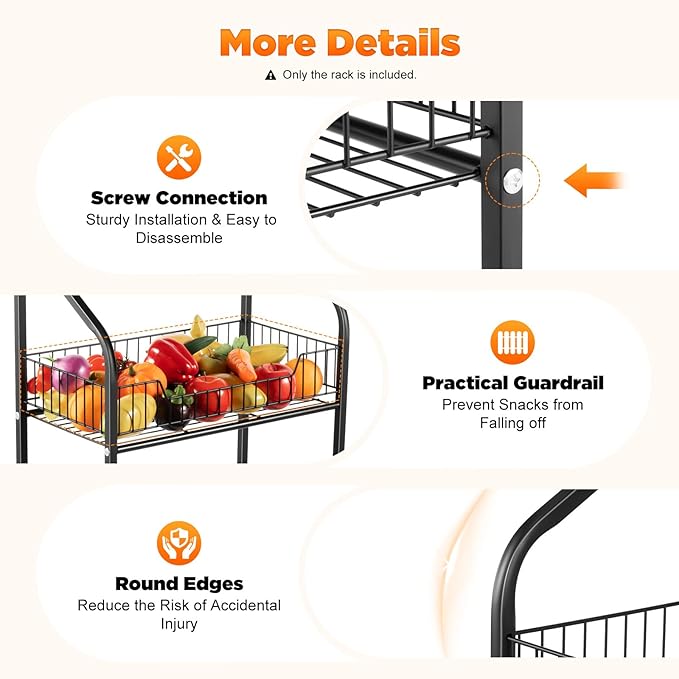 Retail Display Rack 4-Tier Market Merchandise Display Shelf