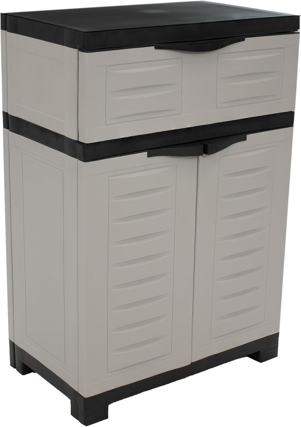 Sunnydaze 34.5" Garage Storage Cabinet with Adjustable Shelf, Gray
