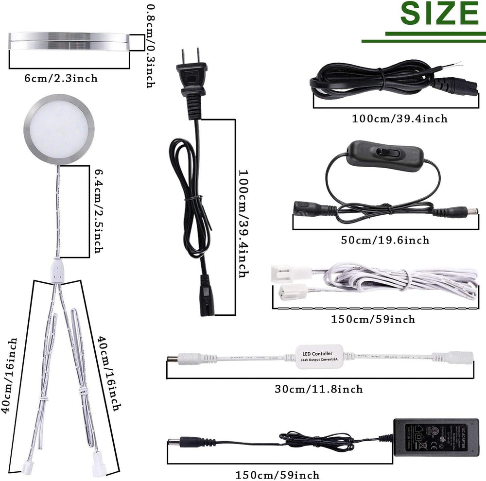AIBOO Linkable Under Cabinet LED Lighting 12V Dimmable Puck Lights with Wirel...