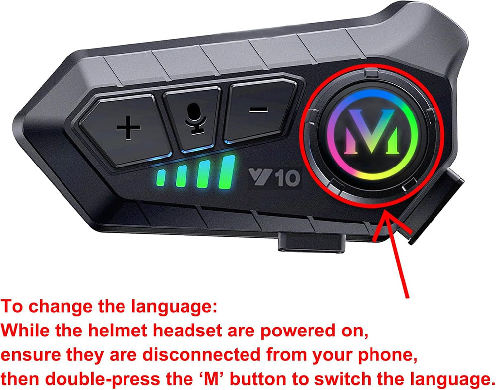 FEYA Motorcycle Helmet Speakers High Battery Life Helmet Headset