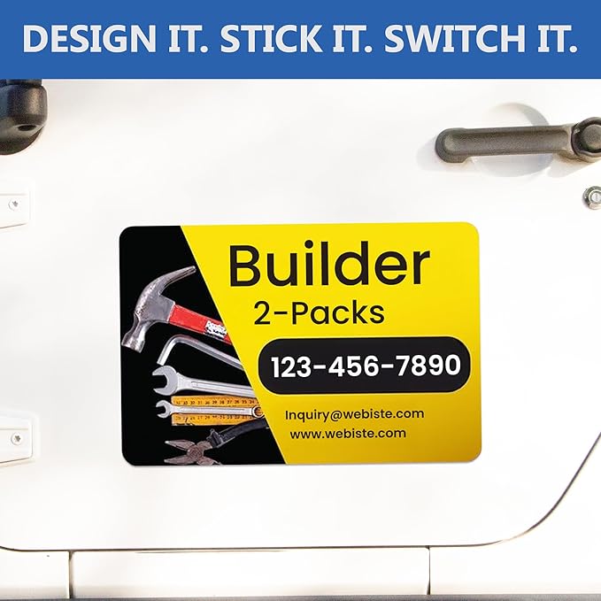 Custom Car Magnet Signs for Businesses 2 pk