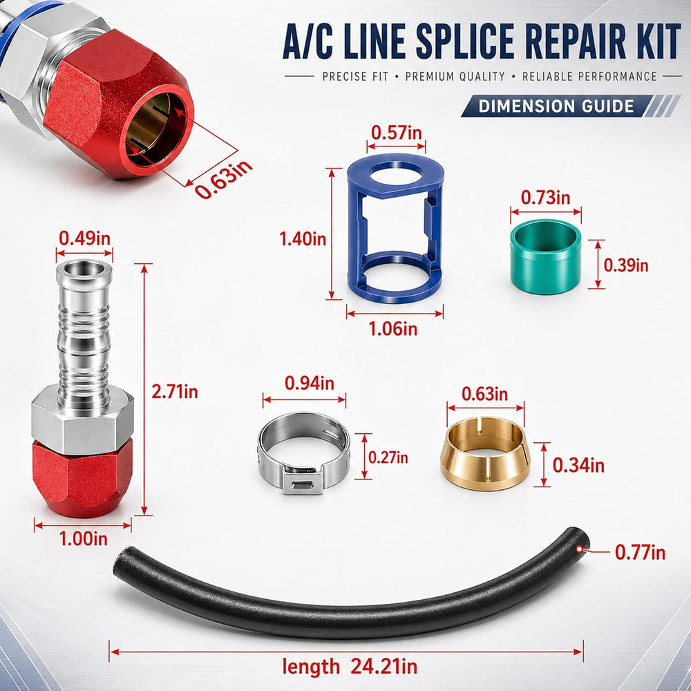 800-670 A/C Line Splice Connector Kit for 5/8" Line & No.10 Hose, 24...