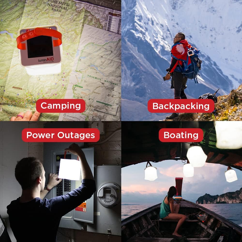 LuminAID Nova Inflatable Solar LED Lantern for Camping, Hiking & Travel