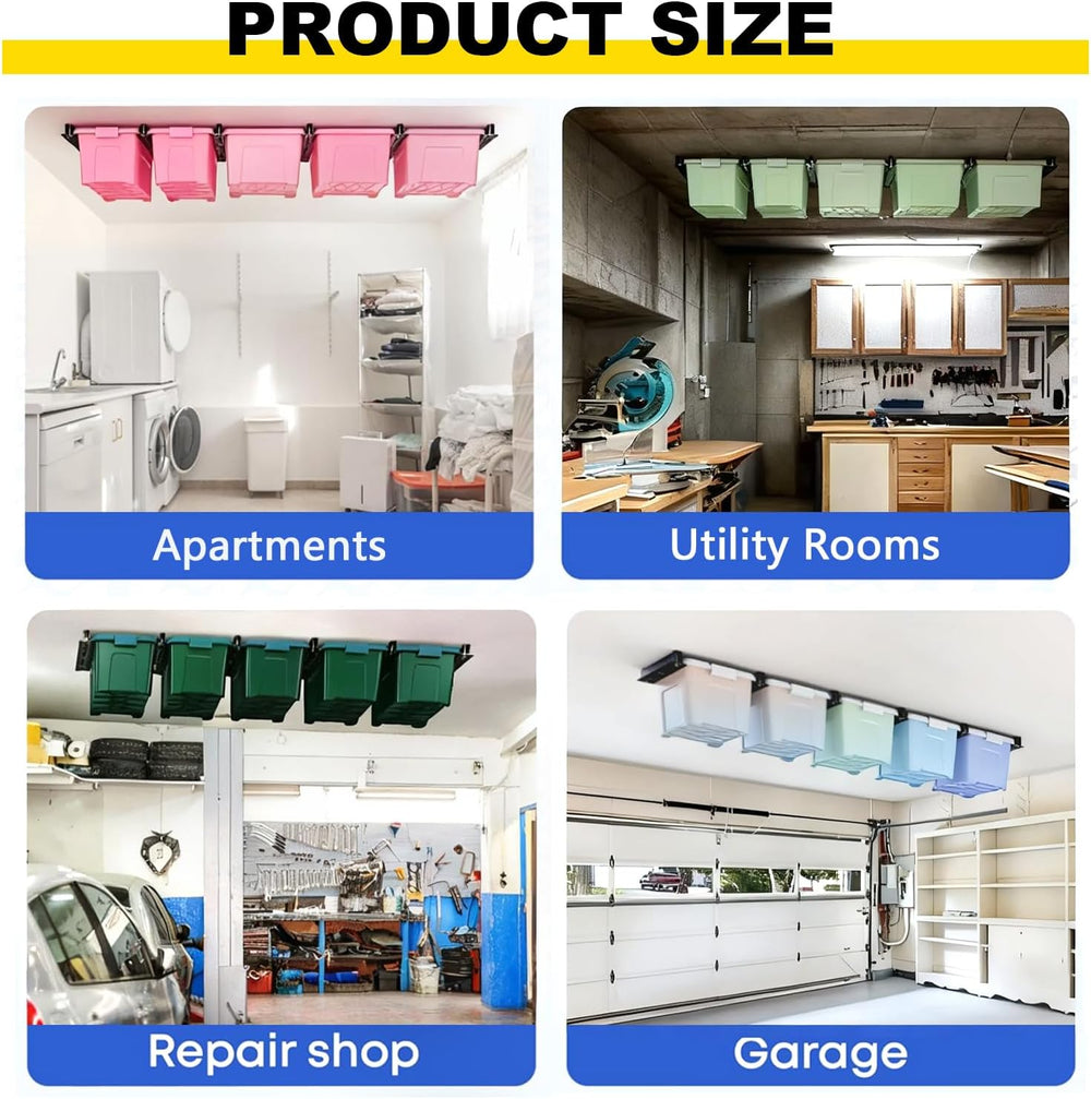 6 Pack Overhead Garage Storage Racks, Heavy Duty Ceiling Storage Rack