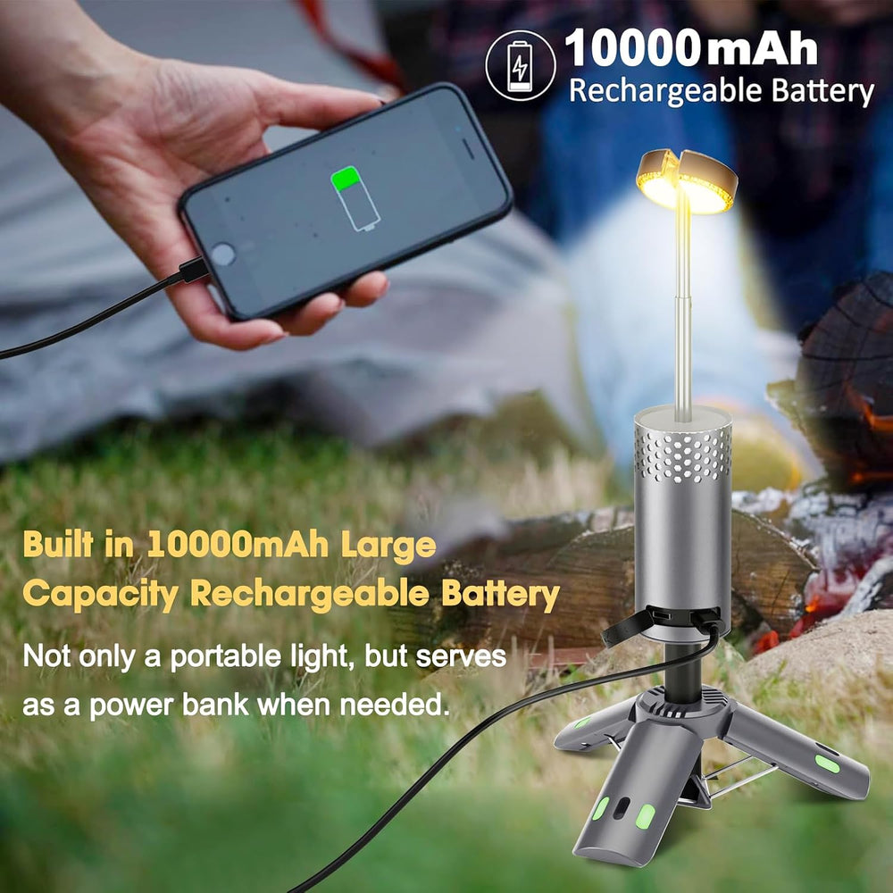 Rechargeable Camping Lights with Stand, Slate Gray
