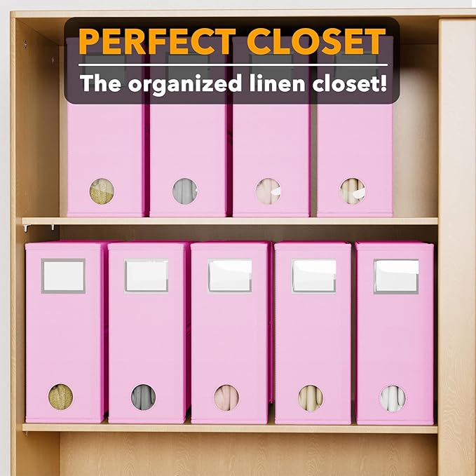 SpaceAid 9 Pack Bed Sheet Organizers and Storage, Foldable Sheet Organizer