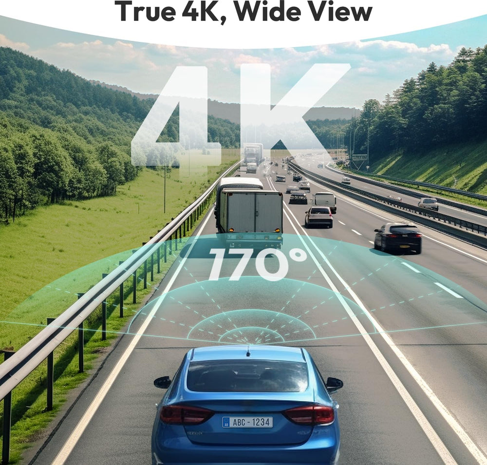 BOTSLAB 4k Dash Cam Front and Rear, 24/7 Parking Monitor with Hardwired Kit, ...