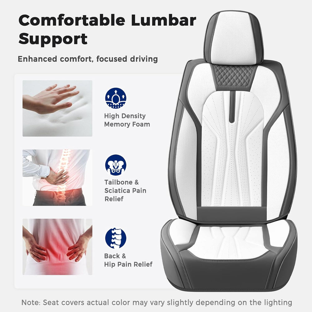 Huidasource Leather Car Seat Covers Full Set 5 Seats, Waterproof Faux Leather...
