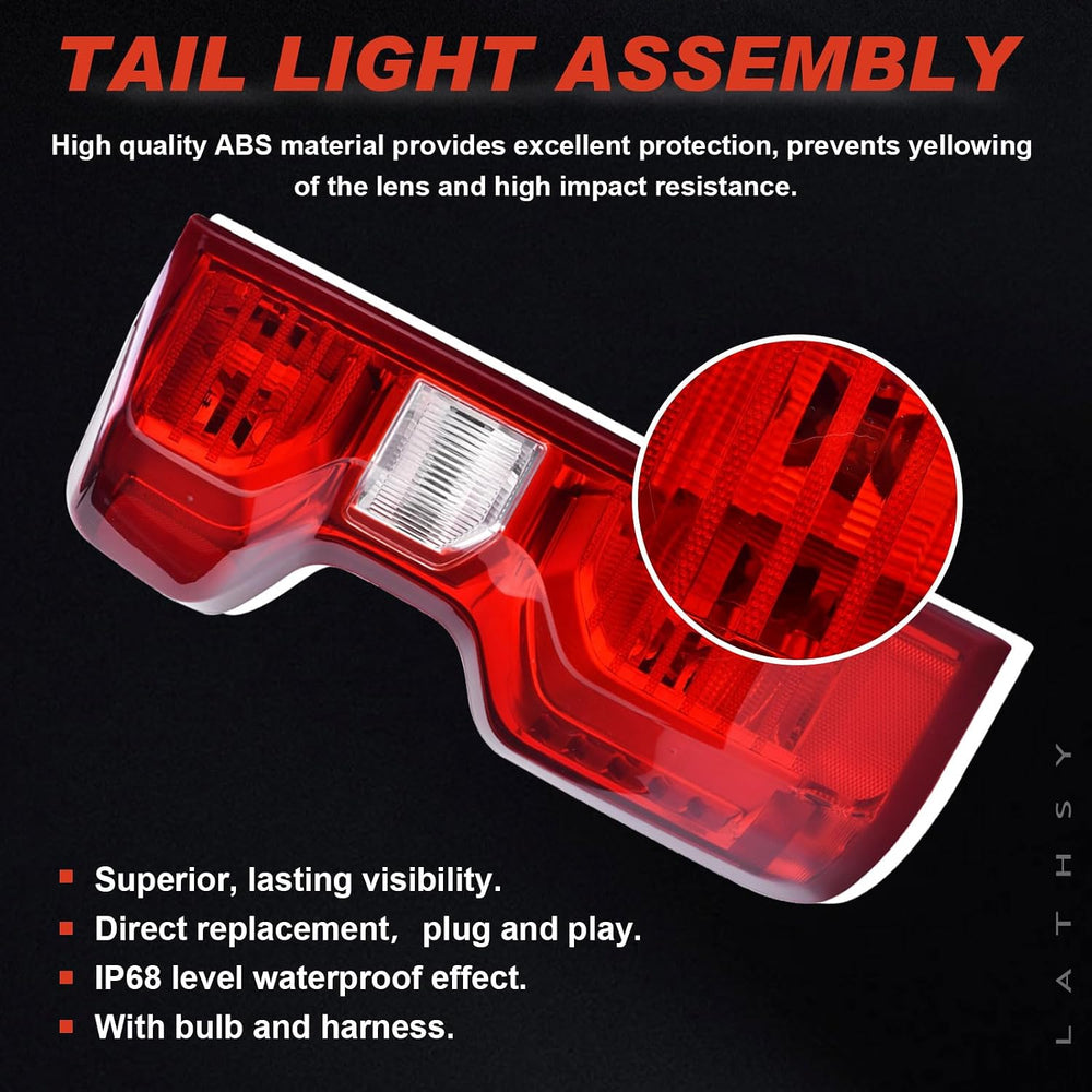 Halogen Tail Light Compatible With 2019-2024 Chevy Silverado 1500 2500HD 3500...