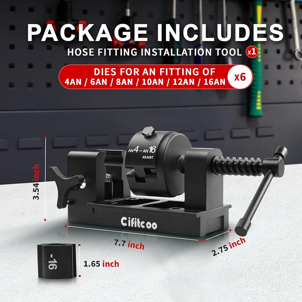 4-16AN Fitting Installation Tool, AN Hose Assembly Tool, Fuel Line Installati...