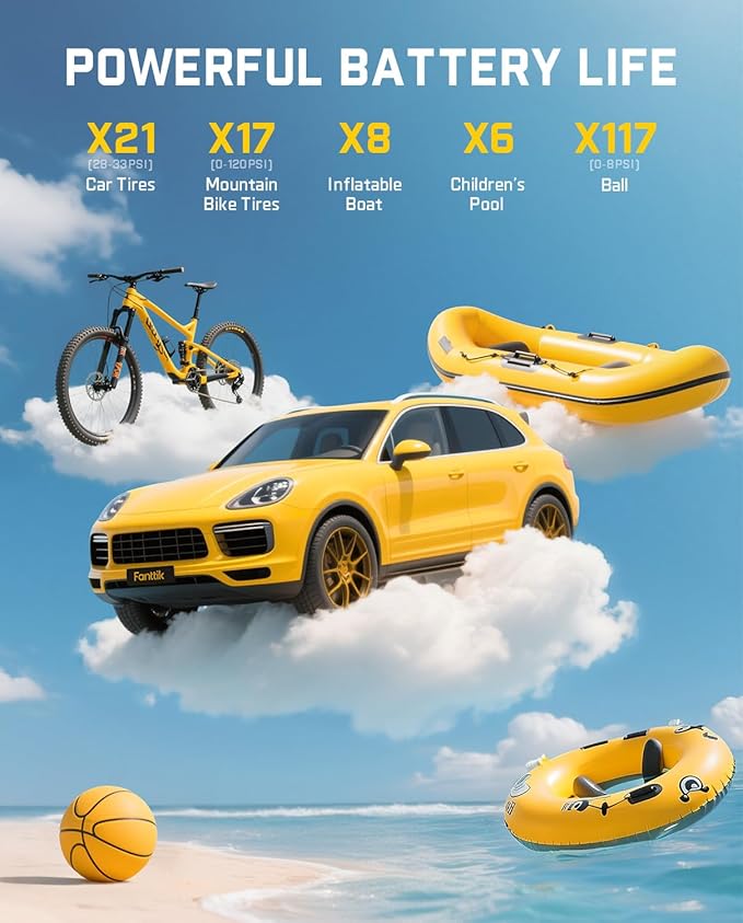 Fanttik X9 Classic Tire Inflator Portable Air Compressor