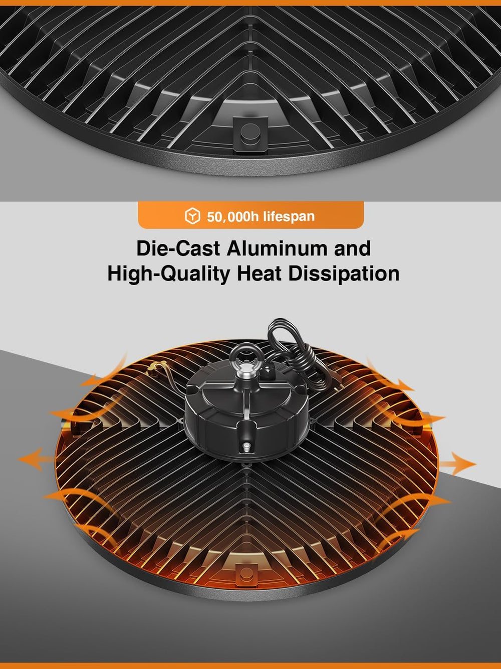 10-Pack UFO LED High Bay Light 250W 37500LM, 5000K Daylight