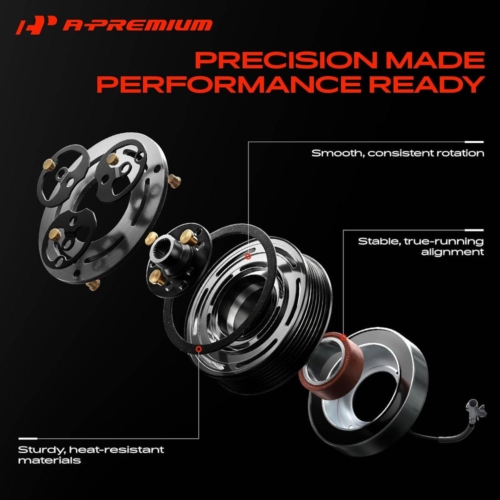A-Premium Air Conditioner AC Compressor Clutch Pulley and Front Plate