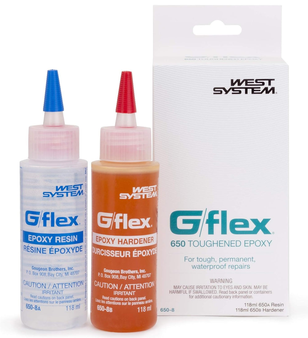 West System G/Flex 650 Epoxy Adhesive, 2 x 4 oz | Toughened & Flexible