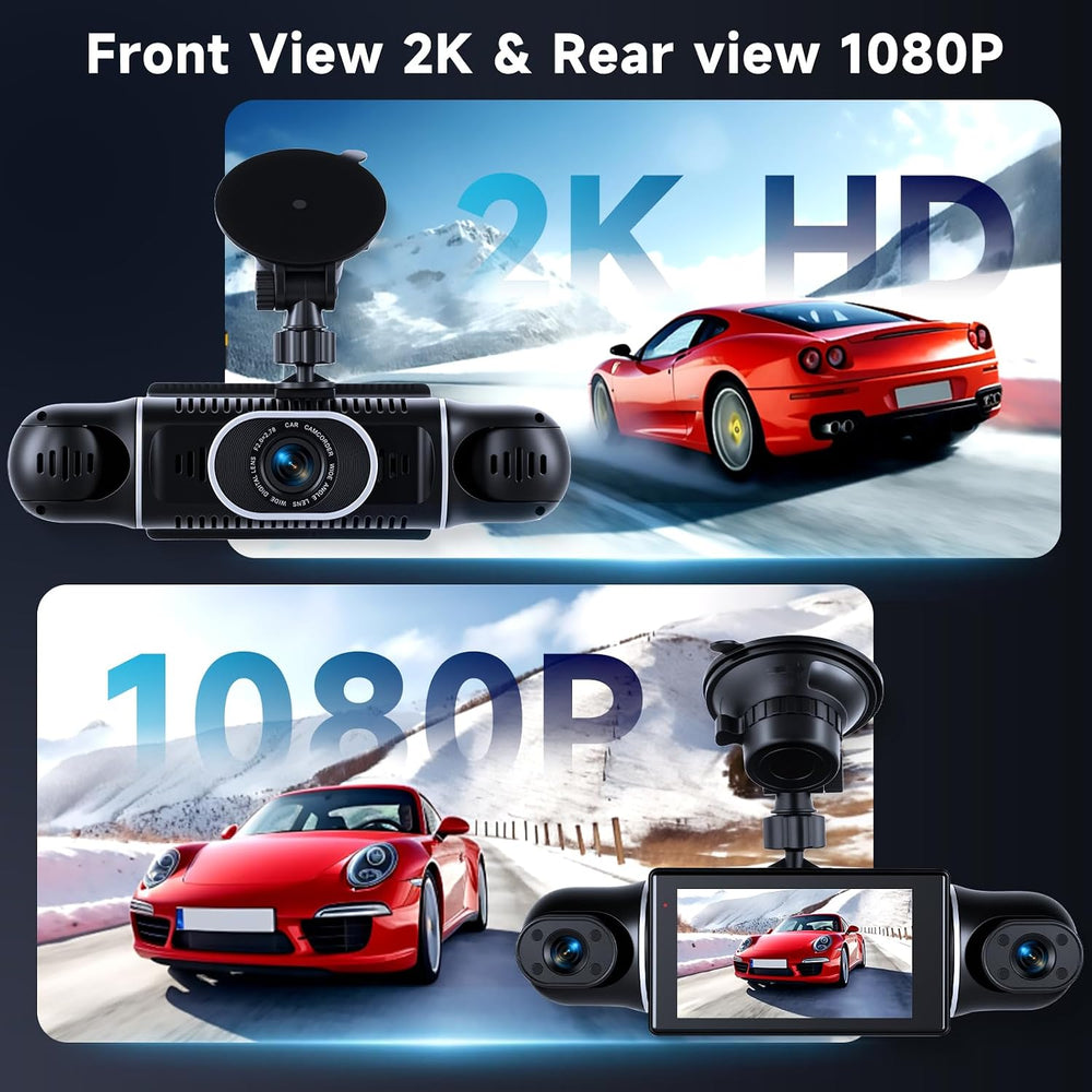 4 Channel Dash Cam with Front Rear Left Right Cameras, 360° Car Camera System...