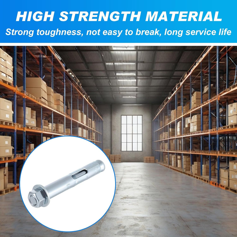 50 Pack 1/2 x 3'' Sleeve Anchors for Concrete